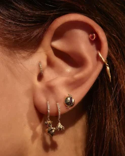 Pamela Love Piercing Jewelry|Anemone Pave Huggie