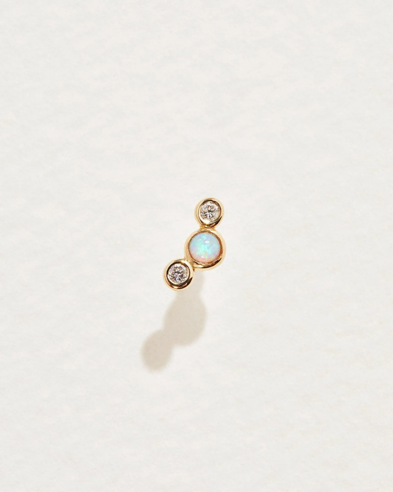 Pamela Love Earrings|Bezel Set Crescent Stud