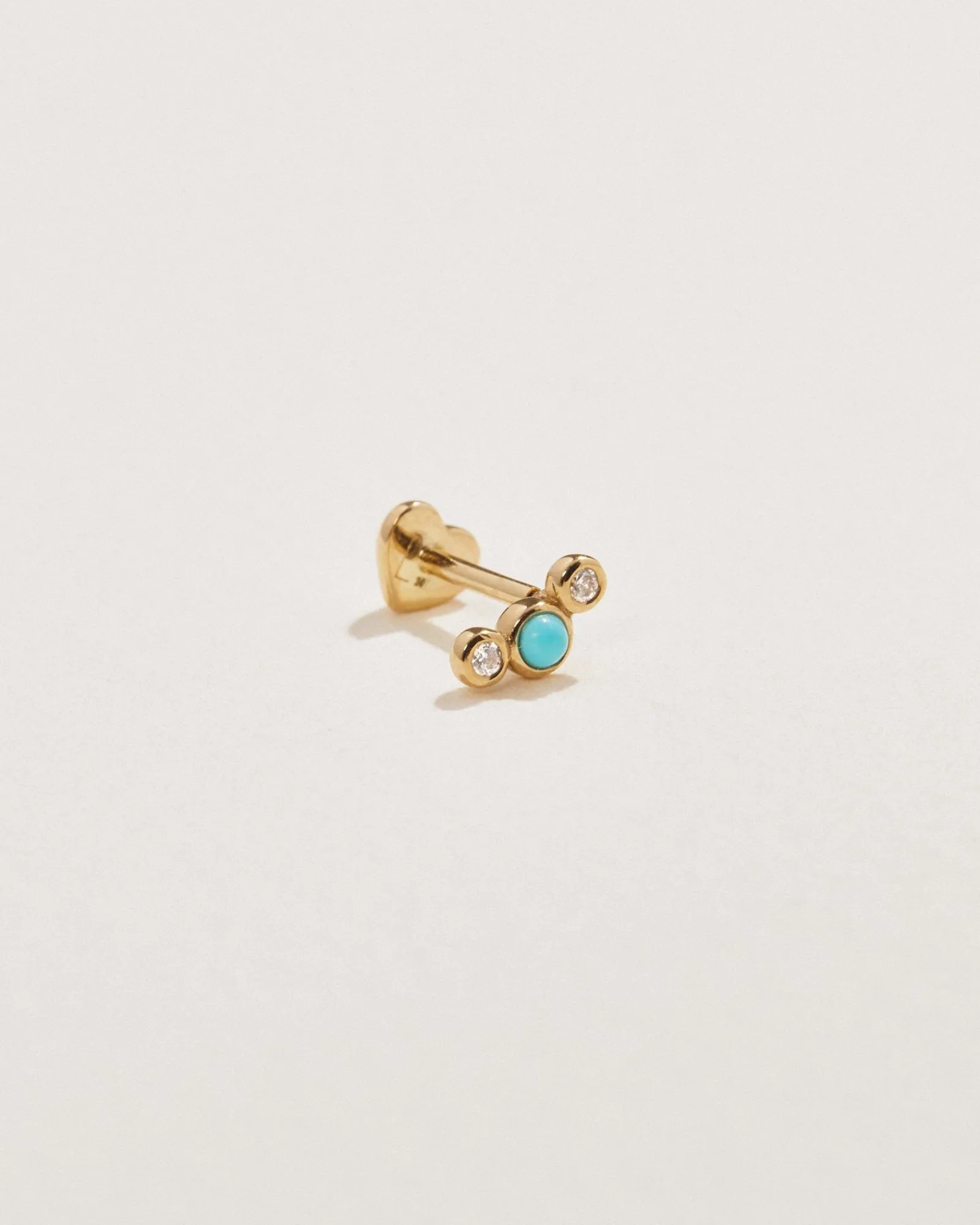 Pamela Love Piercing Jewelry|Bezel Set Crescent Stud