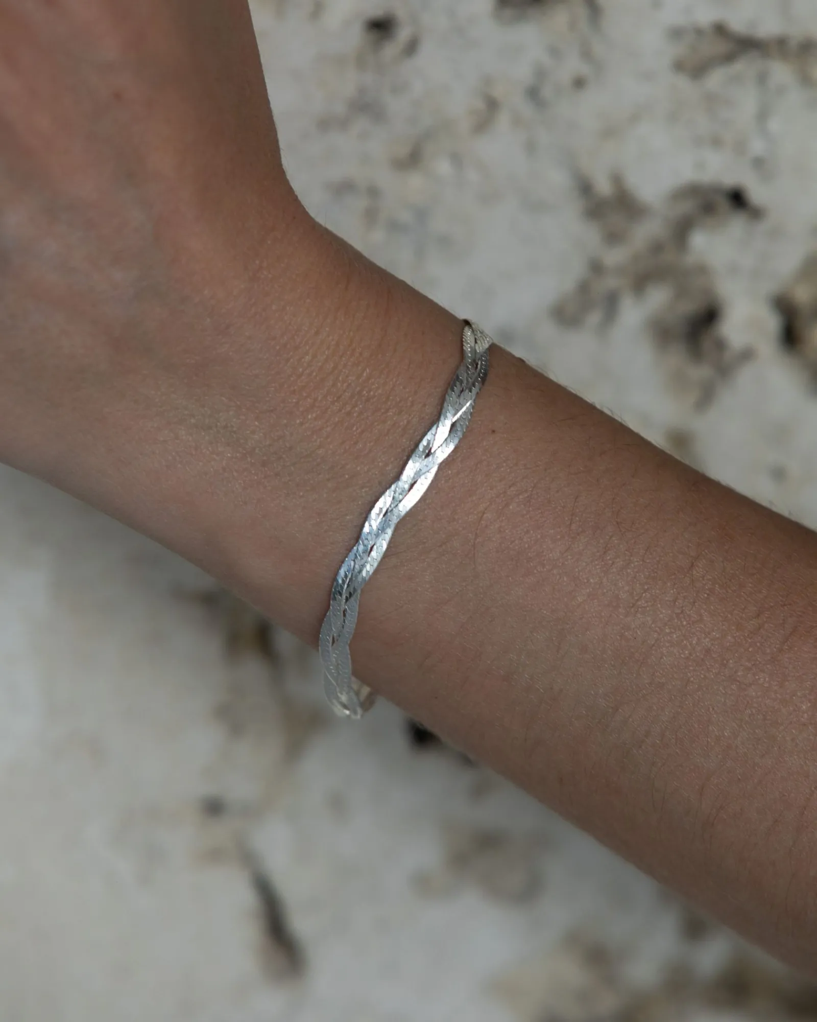 Pamela Love Bracelets|Braided Herringbone Thin Chain Bracelet