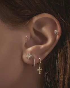 Pamela Love Piercing Jewelry|Cross Cluster Huggie