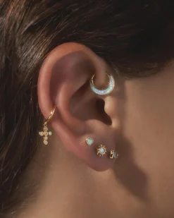 Pamela Love Earrings|Cross Cluster Huggie