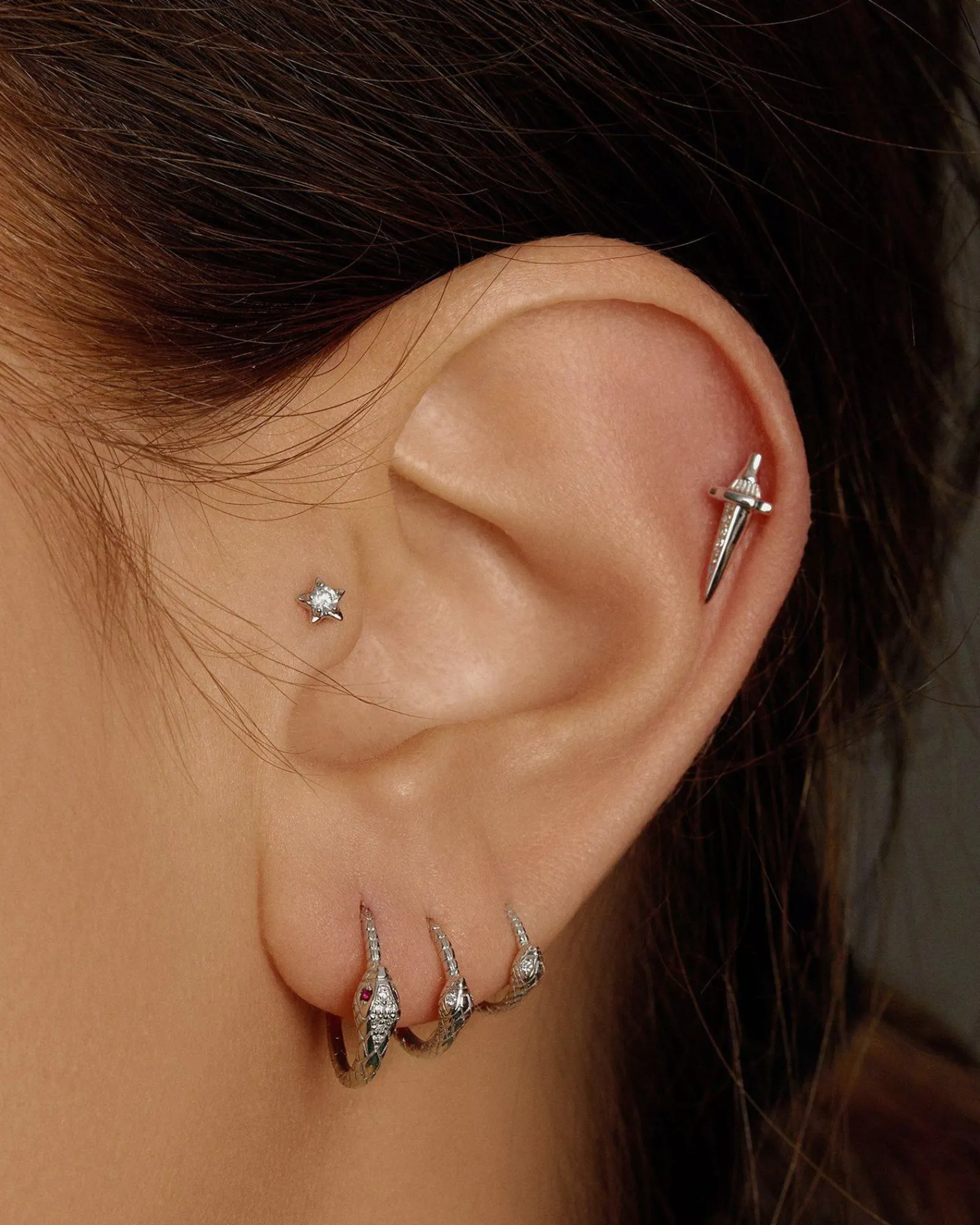 Pamela Love Piercing Jewelry|Dagger Pave Stud