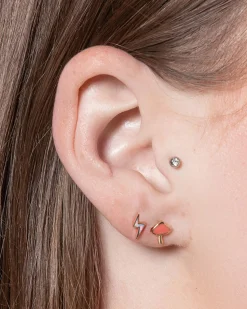 Pamela Love Earrings|Inlay Mushroom Stud