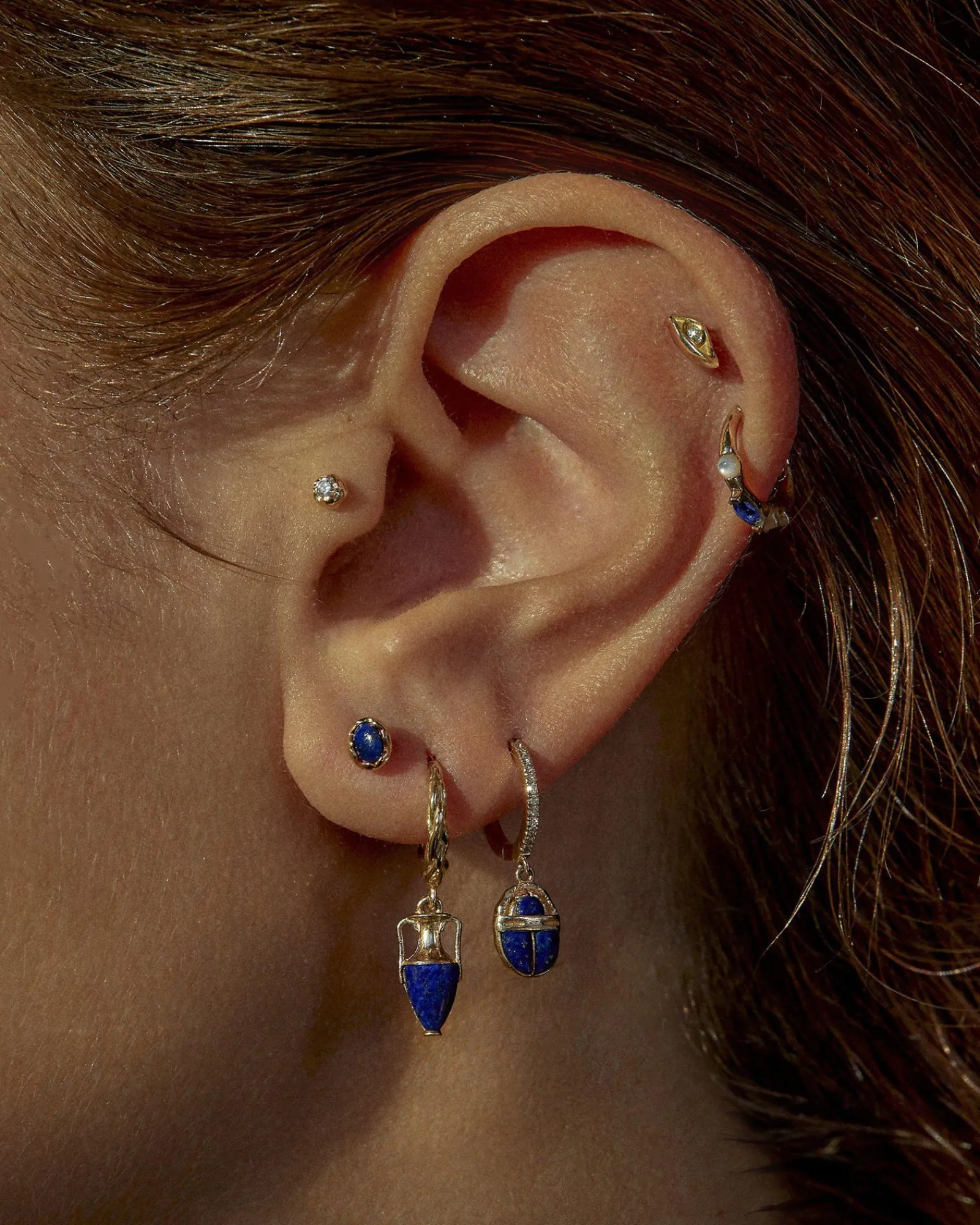Pamela Love Piercing Jewelry|Inlay Vessel Huggie