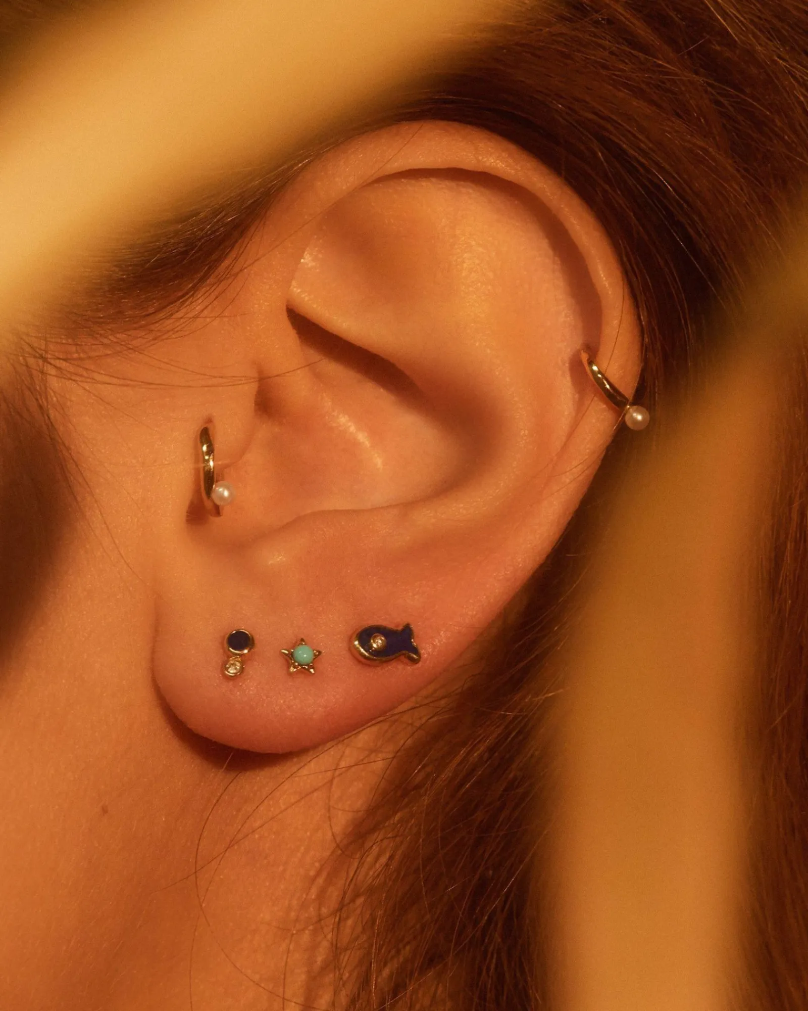 Pamela Love Earrings|6Mm Floating Stone Clicker