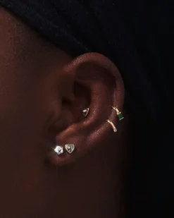 Pamela Love Piercing Jewelry|6Mm Floating Stone Huggie