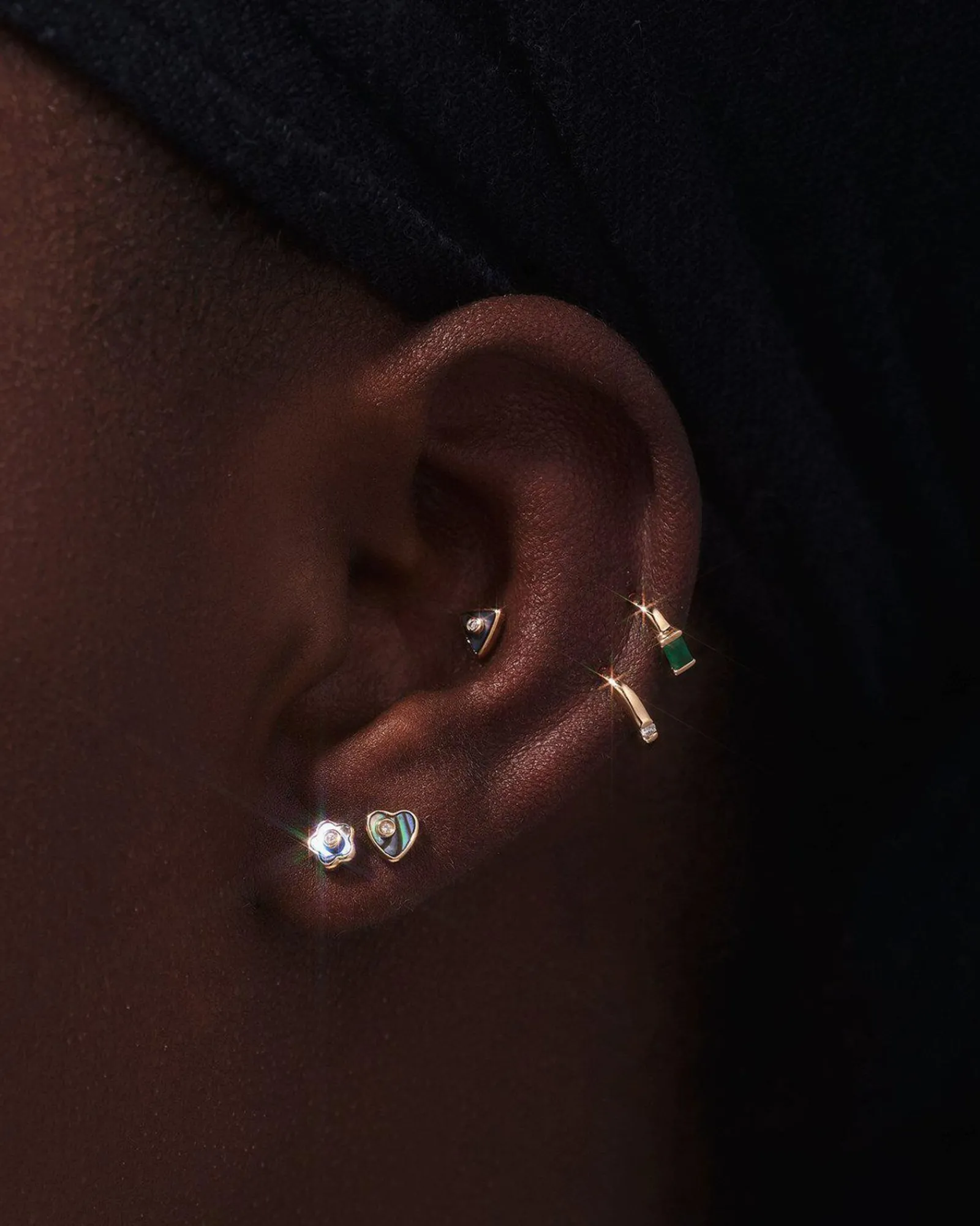 Pamela Love Piercing Jewelry|6Mm Floating Stone Huggie