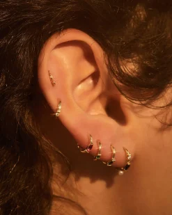 Pamela Love Earrings|6Mm Floating Stone Huggie