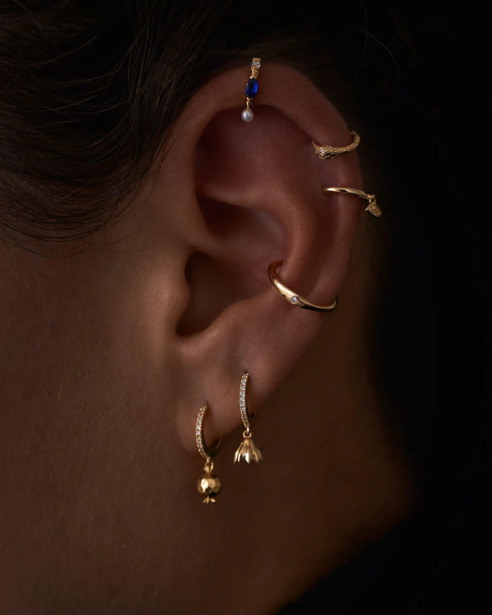 Pamela Love Earrings|8Mm Multi Stone Huggie