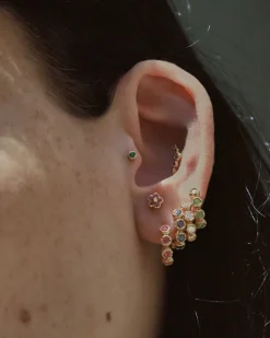 Pamela Love Piercing Jewelry|Molten Stone Huggie