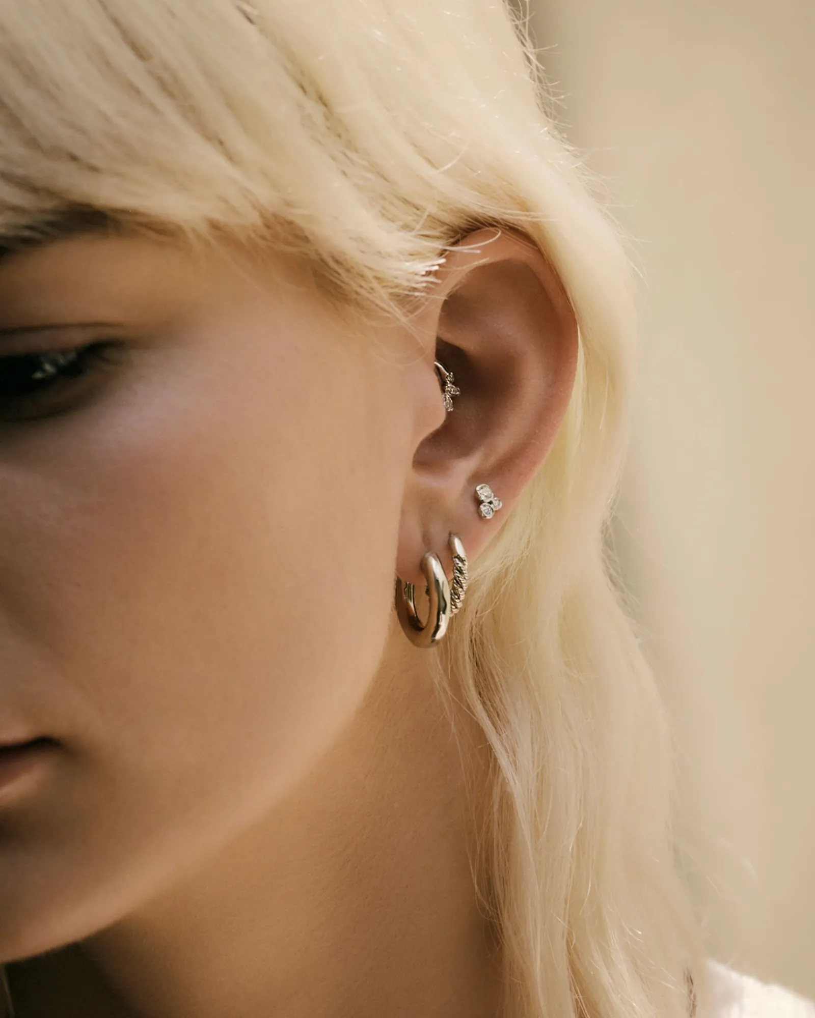 Pamela Love Piercing Jewelry|Molten Trio Stud