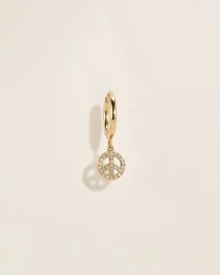 Pamela Love Piercing Jewelry|Pave Peace Huggie