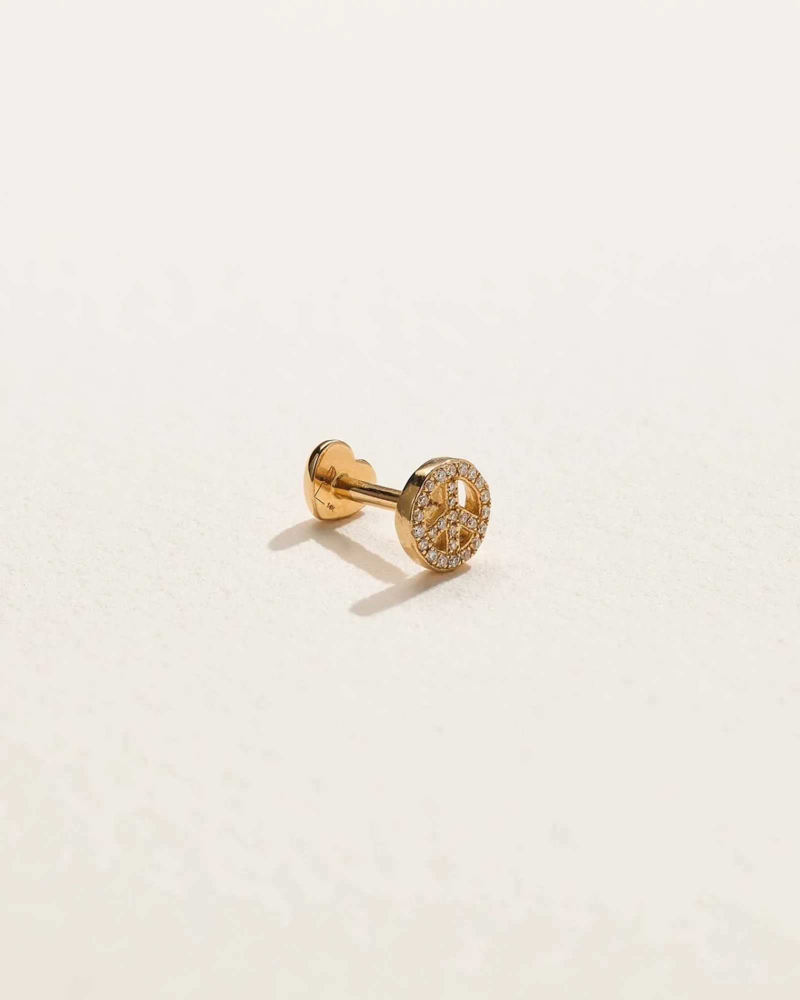 Pamela Love Earrings|Pave Peace Stud