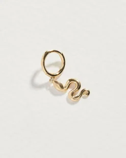Pamela Love Earrings|Serpent Ruby Huggie