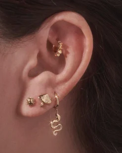 Pamela Love Piercing Jewelry|Serpent Ruby Huggie