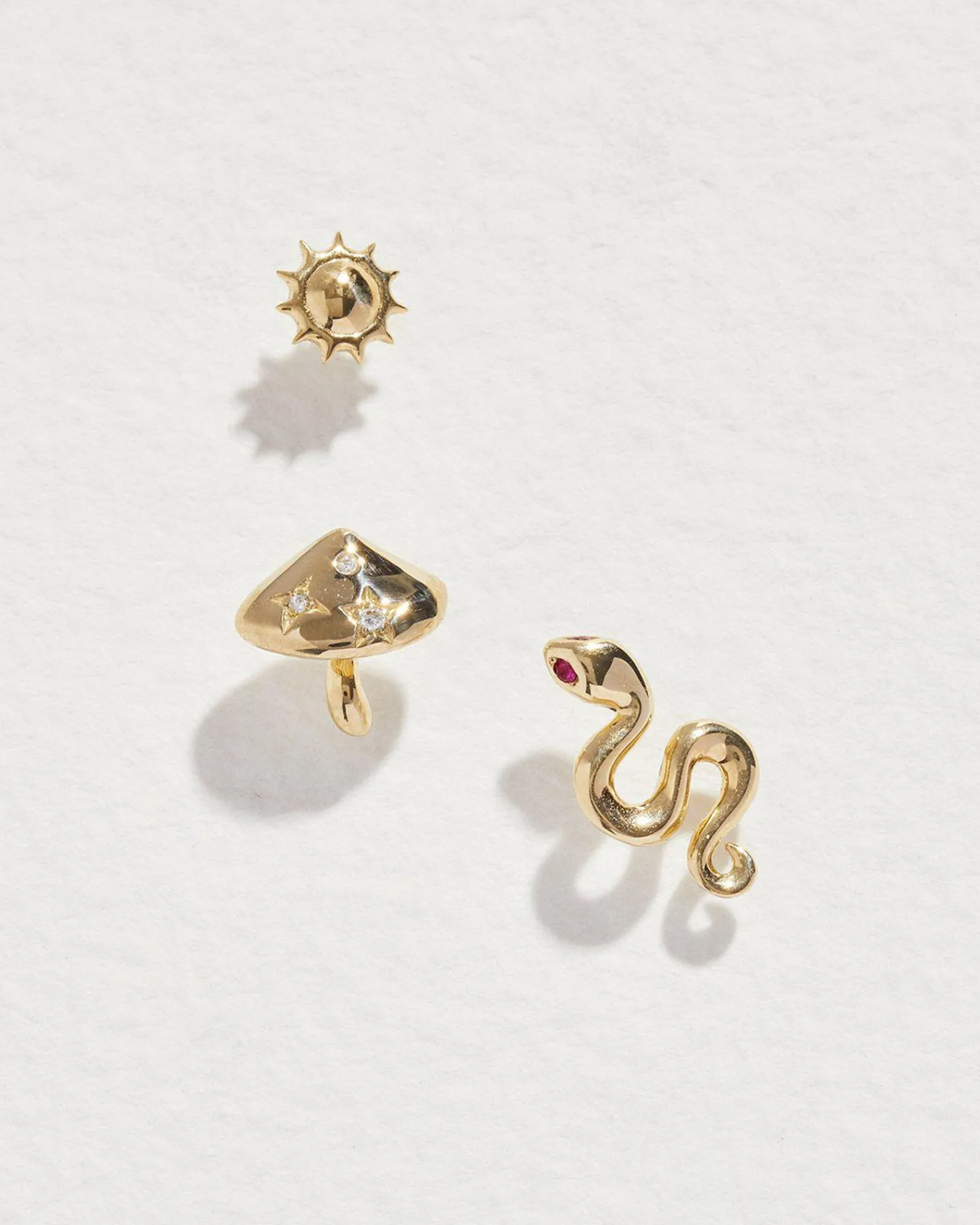 Pamela Love Piercing Jewelry|Serpent Ruby Stud