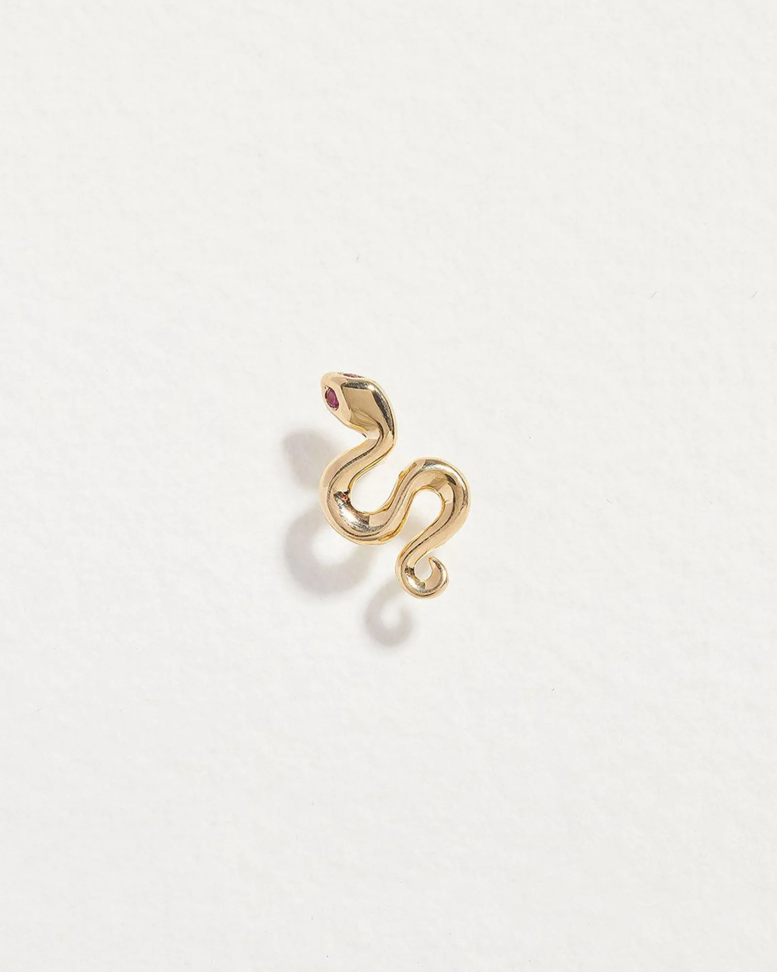 Pamela Love Earrings|Serpent Ruby Stud