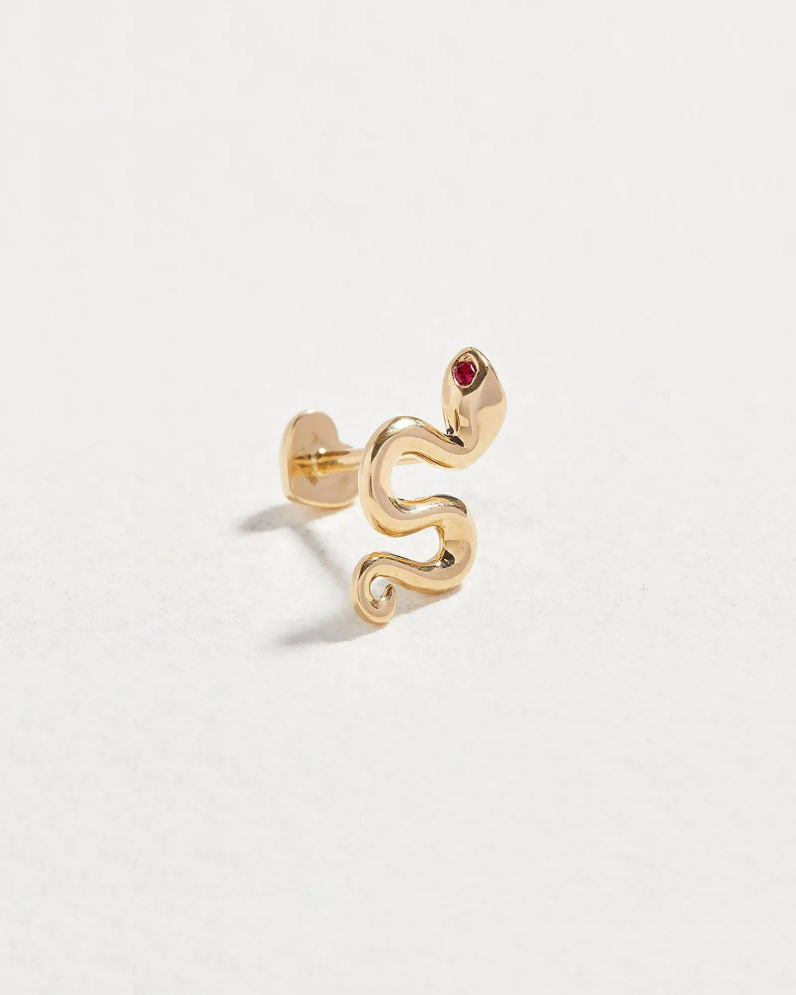 Pamela Love Earrings|Serpent Ruby Stud
