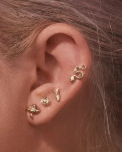 Pamela Love Earrings|Serpent Ruby Stud