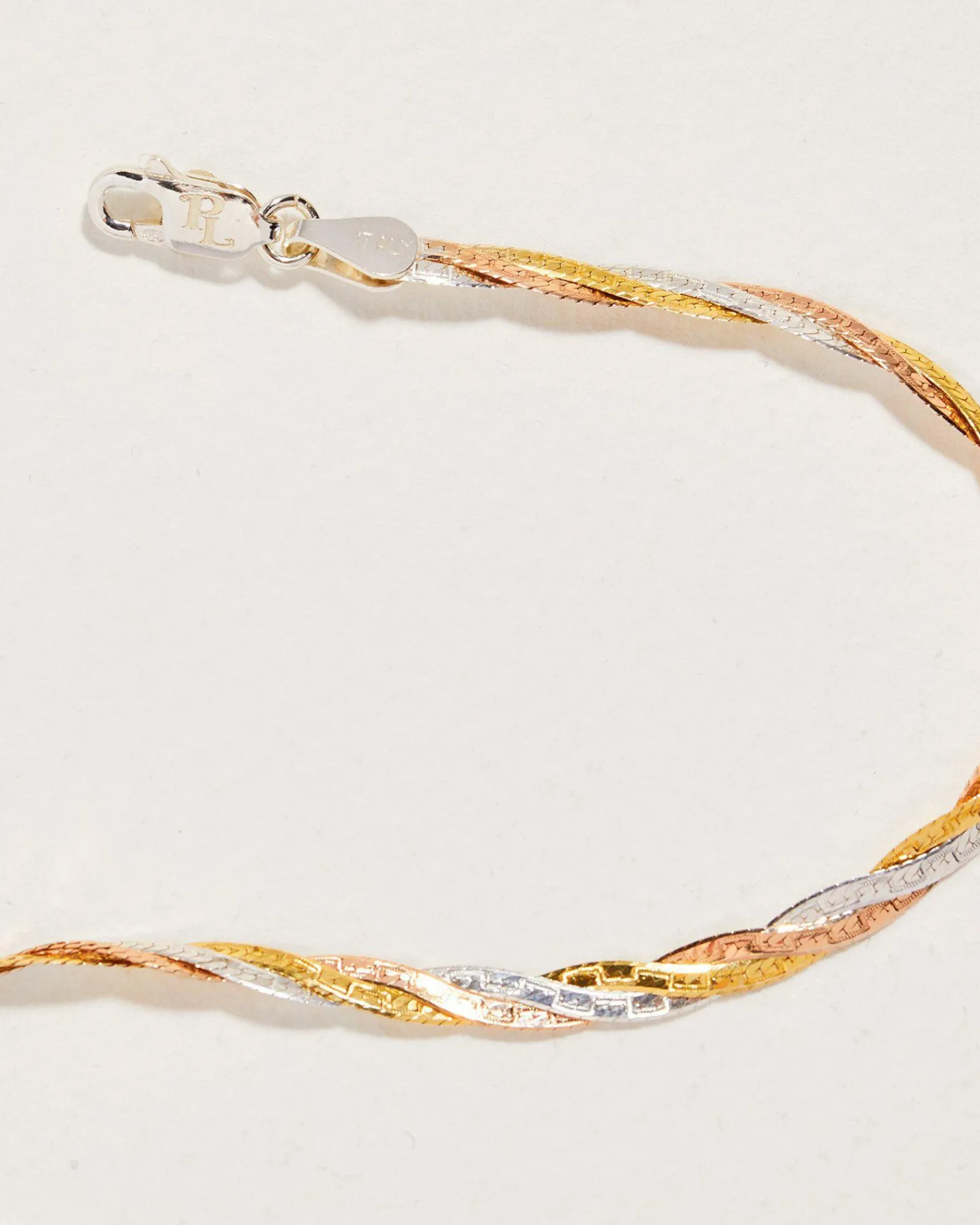 Pamela Love Necklaces|Twisted Tricolor Herringbone Chain 18"